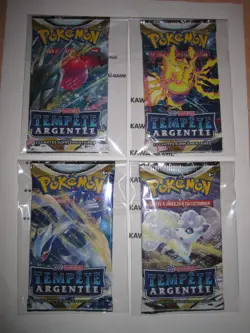 POKEMON NEUF LOT 4 BOOSTER SCELLES ARTSET TEMPETE ARGENTEE FRANCAIS NON TRIES - Image 2