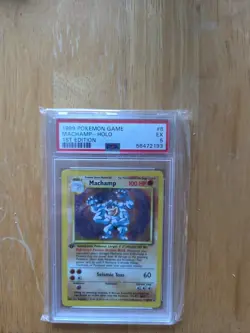 1999 POKEMON GAME #8 MACHAMP-HOLO 1ST EDITION - PSA 5 (EXCELLENT) - Image 1