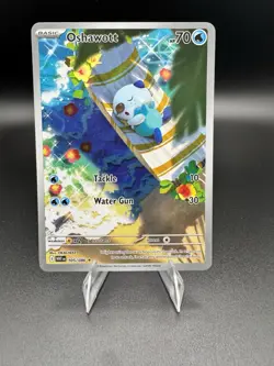 Pokemon TCG Oshawott 105/086 Mint Condition, White Flare Illustration Rare - Image 1