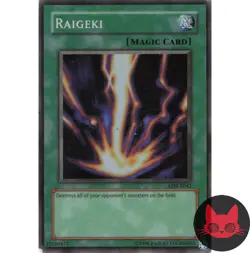 Yugioh Raigeki LOB-E042 Super Rare MP - Image 1
