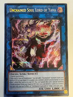 YUGIOH- 1x- Unchained Soul Lord of Yama - MP24-EN101 - Prismatic Secret Rare - Image 1