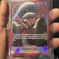 One PIECE TCG OP14-001 Trafalgar Law Alternate Art Leader - Image 1