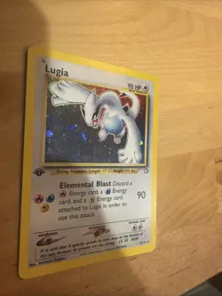 Pokemon Neo Genesis Lugia TCG Holo Rare Card 9/111 First Edition - Image 1