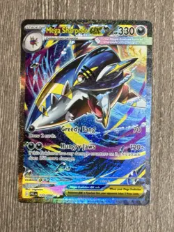 Mega Sharpedo ex 127/094 SIR (NM) ME02: Phantasmal Flames Pokemon TCG Card RARE - Image 1