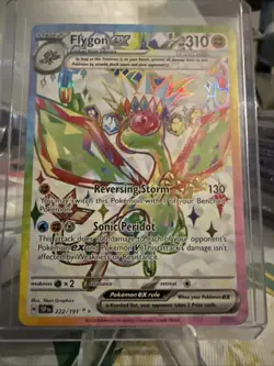 Pokemon TCG Flygon EX Holo Ultra Rare Card 222/191 Sv08: Surging Sparks - Image 1