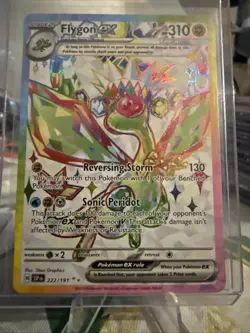 Pokemon TCG Flygon EX Holo Ultra Rare Card 222/191 Sv08: Surging Sparks - Image 2