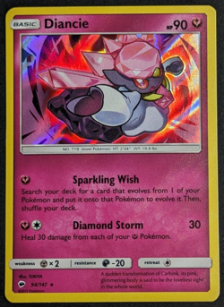 Diancie Holo NM 94/147 Burning Shadows Pokemon Card - Image 1