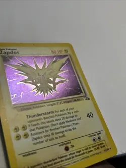 Zapdos Holo - Fossil Set 15/62 - Vintage 1999-2000 WOTC Pokemon Card - Image 3
