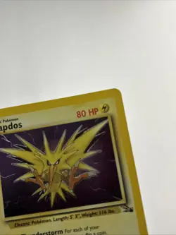Zapdos Holo - Fossil Set 15/62 - Vintage 1999-2000 WOTC Pokemon Card - Image 5