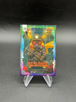 My Bloody Valentine Holo Pikachu Cosplay Set 2025 Pokemon Chase Card 54 - Image 1