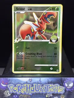Pokemon Card Scizor Lv.49 48/111 Platinum Rising Rivals Reverse Holo Light Play - Image 1
