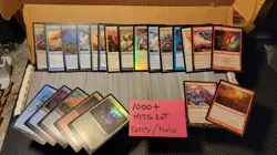 1000 Mtg Card Lot RAREs Halos Com Uncom Card Box Incld Magic The Gathering - Image 1