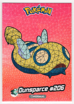 POKEMON - CRYSTAL CARD COLLECTION * DUNSPARCE #206 - CRACKED ICE HOLO - Image 1