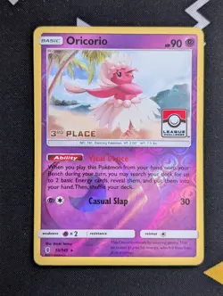 Oricorio 55/145 3rd Place Pokemon League Promo Sun & Moon Pokemon Card NM - Image 1