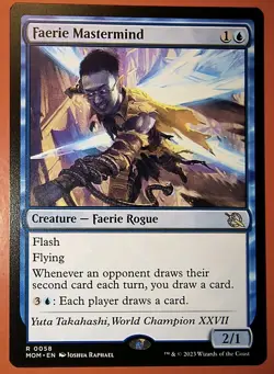 MTG: FAERIE MASTERMIND - MARCH OF THE MACHINE: AFTERMATH, NM/M #0058 RARE - Image 1