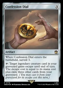 1 x Confession Dial - Surge Foil - Universes Beyond: Doctor Who - NM-Mint - MTG - Image 1