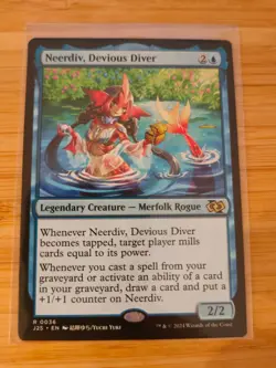 MTG Neerdiv, Devious Diver (Anime) 0036 J25 Foundations M/NM Free UK P&P - Image 1