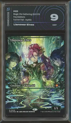 Llanowar Elves 429 - Magic the Gathering Foundations - AiGrading 9 - Image 1