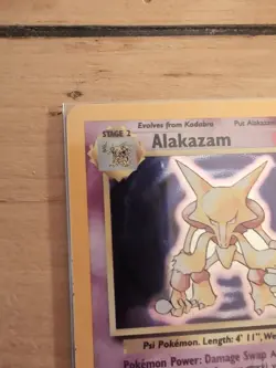 1999 Pokemon English Unlimited Base Set Alakazam Holo 1/102 EX #2 - Image 5