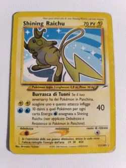 Pokemon Shining Raichu 111/105 Set Neo Destiny Ita - Image 1
