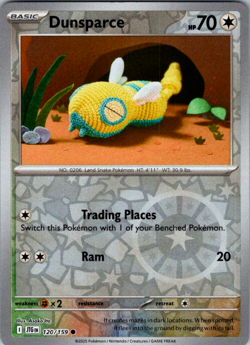 ✨Pokemon - Dunsparce - Reverse Holo - Common - 120/159 - Journey Together (NM)✨ - Image 1