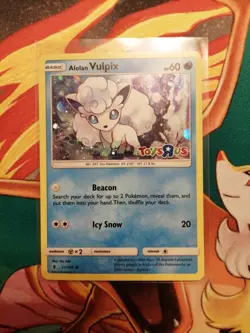 Pokemon card Alohan Vulpix SM 21/145 Guardians Rising toys r us Stamped promo - Image 1