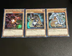 YuGiOh LEGENDARY COLLECTION 25TH PROMOS DARK MAGICIAN BLUE EYES RED EYES LC01 - Image 1