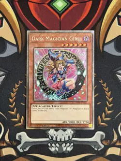 YUGIOH DARK MAGICIAN GIRL PLATINUM SECRET RARE NEAR MINT RA04-EN107 - Image 1