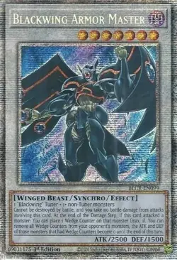 Yugioh Blackwing Armor Master - Starlight Rare - 1st Edition BLCR-EN099 - Image 1