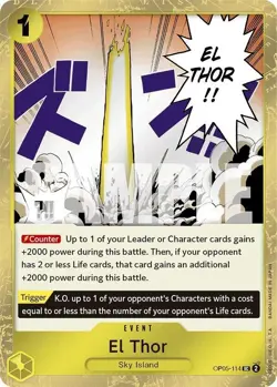 El Thor | HOLO | NM | One Piece The Best - Image 1
