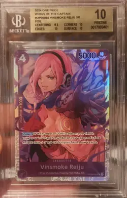 Bandai Vinsmoke Reiju Wings of the Captain SR Foil OP06-069 Beckett 10 English - Image 1