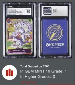 One Piece Monkey D. Luffy P-041 Regionals Pack Promo Eng CGC GEM MINT 10 TOP POP - Image 3