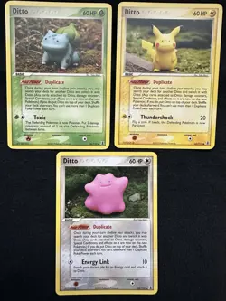 Lot Of 3 Ditto Delta Species Pokemon Cards Pikachu Bulbasaur Normal - Image 1