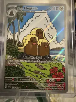 Pokemon TCG Alolan Dugtrio Card 208/191 Surging Sparks Illustration Rare Mint - Image 1