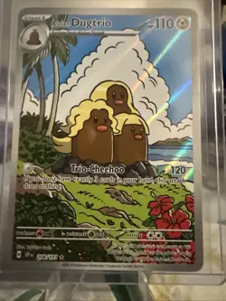 Pokemon TCG Alolan Dugtrio Card 208/191 Surging Sparks Illustration Rare Mint - Image 2