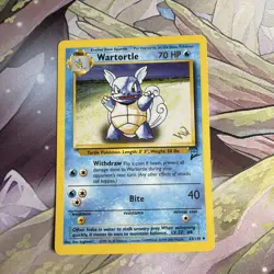 WARTORTLE W PROMO Stamped Pokemon Card - WOTC Base Set 2 63/130 - Image 1