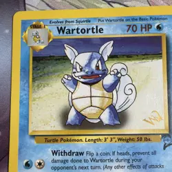 WARTORTLE W PROMO Stamped Pokemon Card - WOTC Base Set 2 63/130 - Image 3