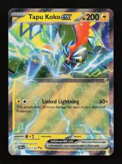Tapu Koko ex 051/159 SV09: Journey Together Pokemon Card - Image 1