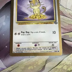 1999 Pokemon TCG Meowth Jungle Gold Bordered Fruit Roll Promo Card 56/64 - Image 5