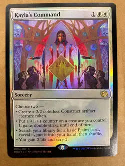 MTG 1x FOIL Kayla's Command # 9 The Brothers' War Magic the Gathering Card x1 NM - Image 1
