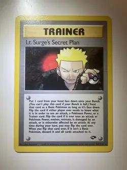 Lt Surges Secret Plan 107/132 Gym Challenge Non Holo Rare Pokemon Tcg Card WOTC - Image 2