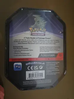 Pokemon Triple Whammy TYRANITAR Tin 3 Booster Packs 3 Foil Cards TCG New Sealed - Image 2