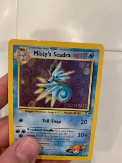 Pokemon TCG Misty's Seadra Holo Rare Card 9/132 Gym Heroes 2000 - Ungraded - Image 2