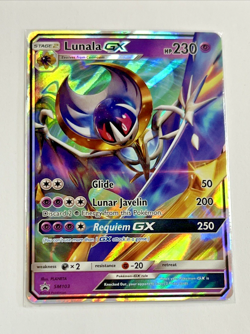 POKEMON LUNALA GX SM103 BLACK STAR PROMO HOLO CARD - EX /MINT - Image 1