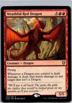 #207 Wrathful Red Dragon Commander Legends: Battle for Baldur's Gate Rare - Image 1