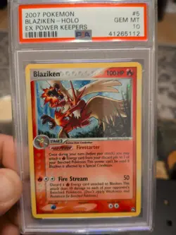 Pokemon PSA 10 2007 Blaziken Power Keepers, Fart Swirl Holo Pop. 71 - Image 2