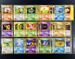 1996 Pokemon BASE SET Japanese NEAR COMPLETE Uncommon Common NON HOLO Cards NM - Image 1