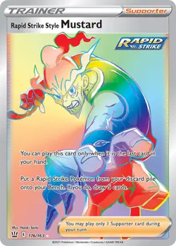 Rapid Strike Style Mustard - 176/163 - Battle Styles - NM - Pokemon - Read Desc. - Image 1