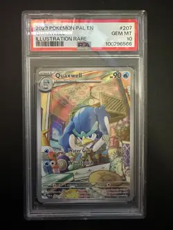 2023 POKEMON PAL EN-PALDEA EVOLVED ILLUSTRATION RARE #207 QUAXWELL PSA 10 - Image 1