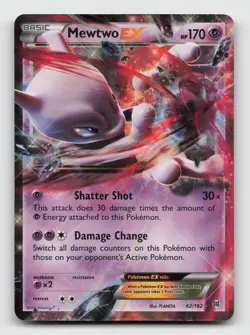 Mewtwo EX 62/162 Breakthrough Ultra Rare Pokemon Card NM - Image 1